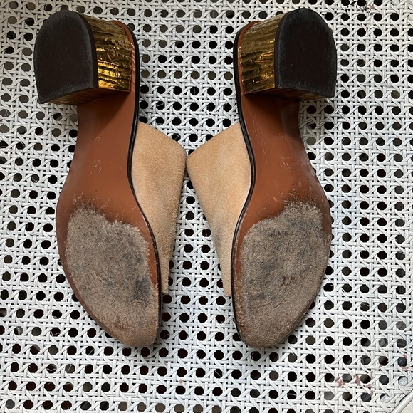 Chloe Qassie suede block heel mule sandal - Picture 6 of 7